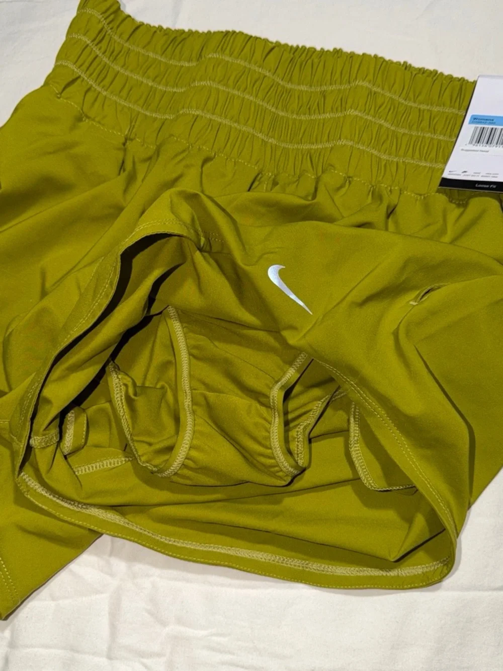 Nike Women’s Olive Athletic High-Waist Running Shorts
